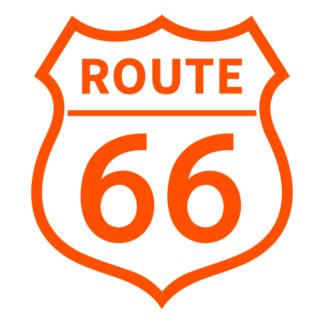 Route 66 Decal (Orange)